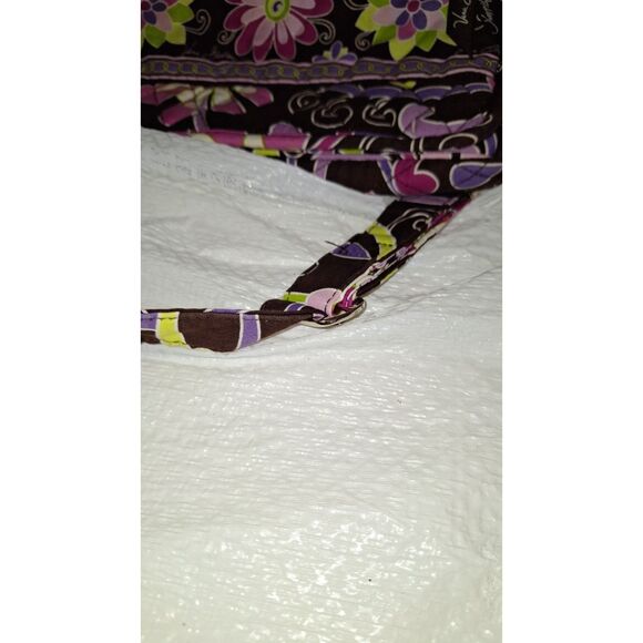 A Vera Bradley Women's Satchel Messenger Bag Crossbody Purple Punch Pattern - Picture 3 of 11